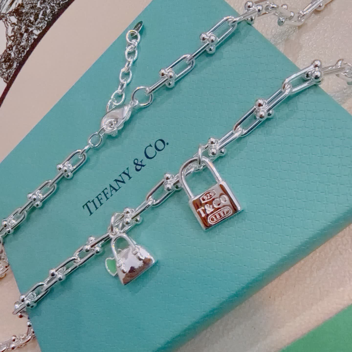 Tiffany & Co. Lock Charm Necklace